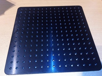 OPTISCHE Platte Klein SCHWARZ 20 x 20 cm M3 Lochung gebraucht Preiswert