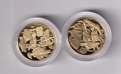 AUSTRALIAN: 2025 $1 AUSSIE BIG THINGS 2. TWO PROOF COINS IN CAPSULES   #M3194