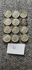 Lot Of 12 Silver Dimes 1964 And Earlier Various Conditions 90% Silver
