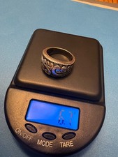 Sterling Silver Scroll Ring Braided Edges Size almost 8