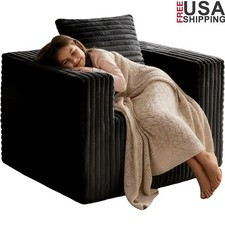 Cozy Memory Foam Loveseat Sofa W/ Lumbar Pillow Compact Couch Living Room New