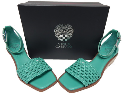 Vince Camuto Bretandi Size  US 9.5 M EU 41 Espadrille Wedge Woven Sandals Ocean