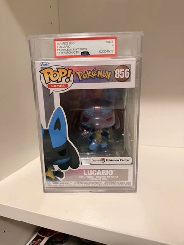 Funko Pop! Vinyl Pokémon Center Exclusive Lucario Pearlescent PSA 90 Figure 856