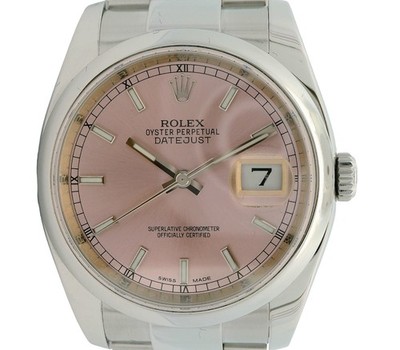 Rolex - Datejust 36 - 116200 pinkes Zifferblatt aus 2016 LC100 Top Zustand