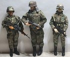 1/6th 12inch Dragon Military Soldier Figures Two Woman And A Man Green Camo