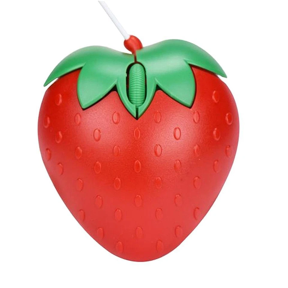 1000DPI Strawberry Optical USB Wired Game Mouse Cute For PC Computer - Image 4 of 4