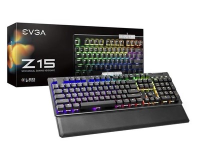 EVGA Z15 RGB Gaming Tastatur, RGB Hintergrundbeleuchtung LED