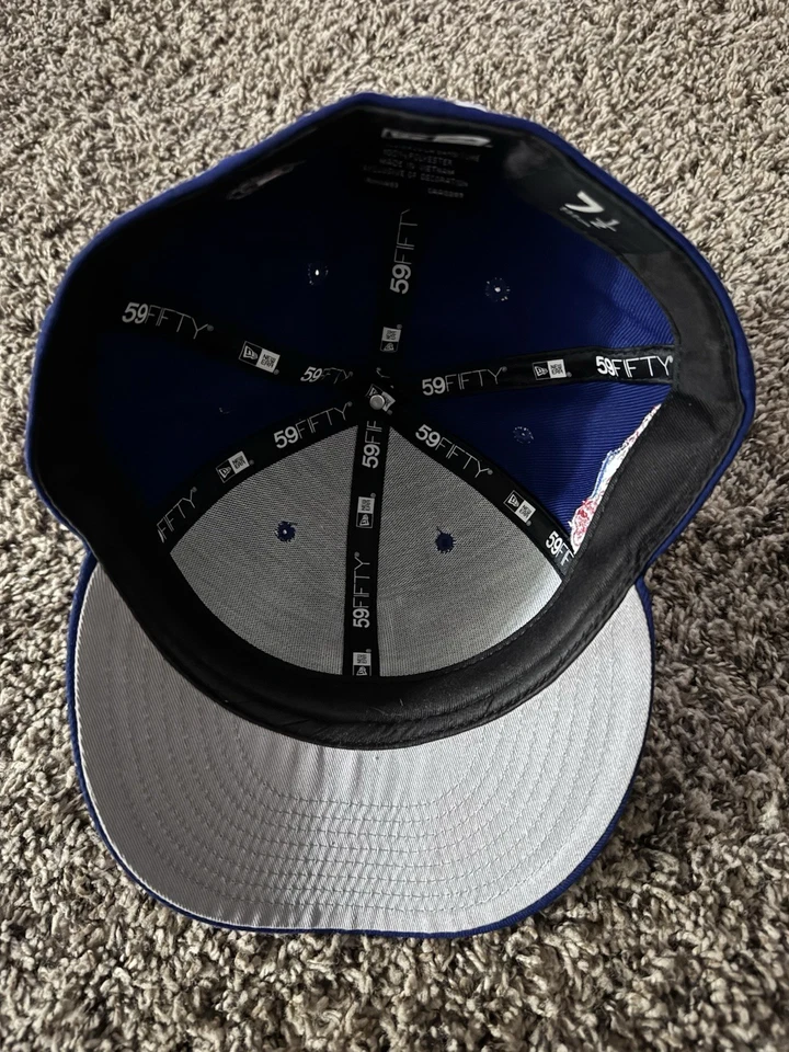 Sombrero de la Serie Mundial 1988 La Dodgers Love And Hustle = Juego Nueva Era Equipado 7 1/2 Foto 4 de 4