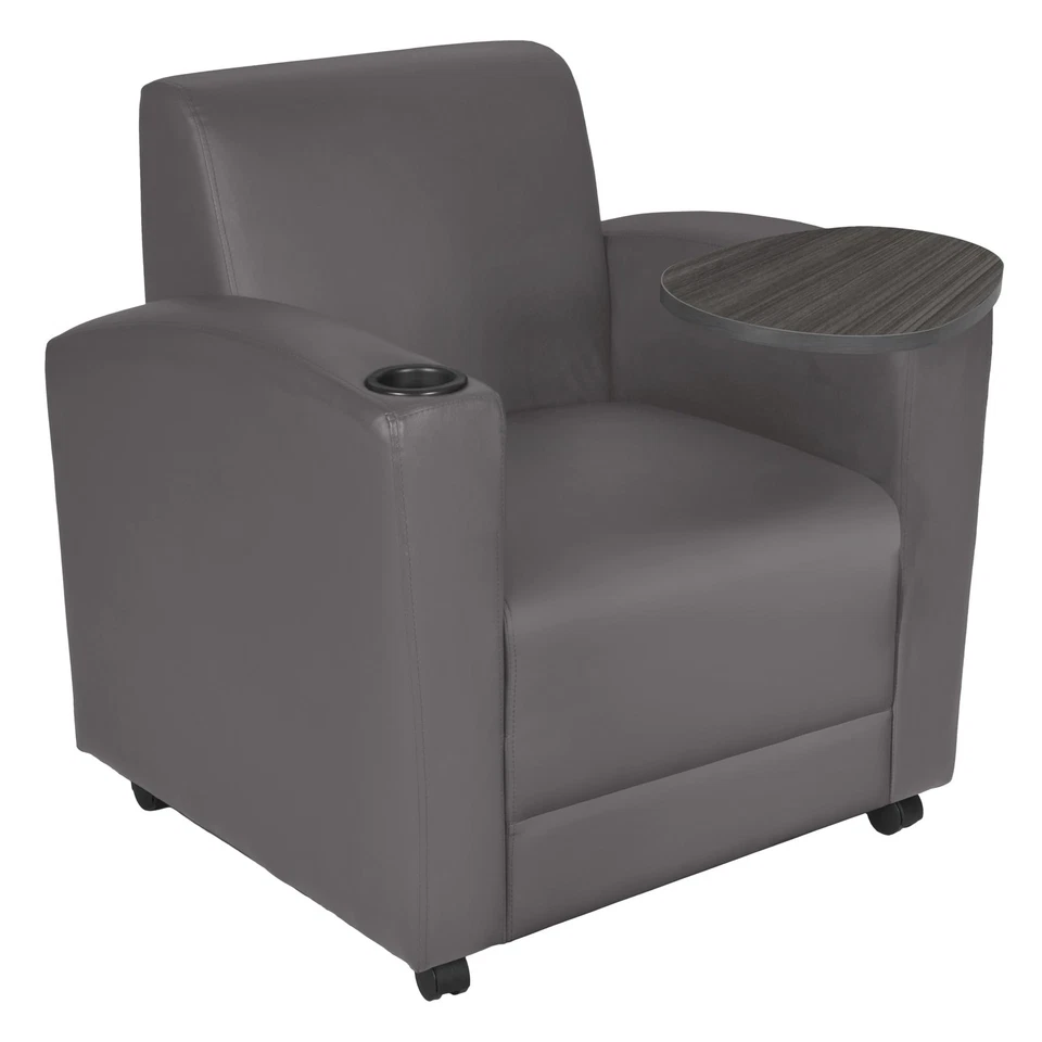 Sillón Regency Nova con Tableta Giratoria 360 Grados, Tapizado Gris Foto 3 de 4