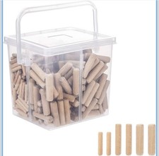 MAEXXNA 400 PCS Wooden Dowel Kit. Fluted. 6,8,10mm Beveled Ends.