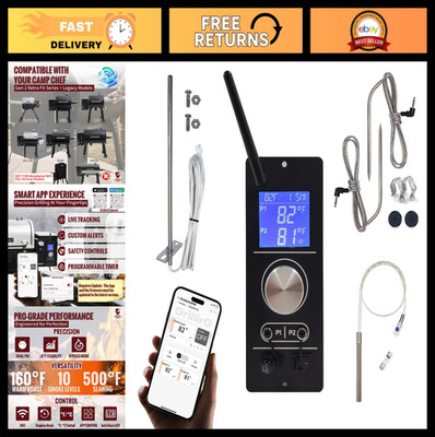 Smart WiFi PID Controller Kit for Camp Grills - Complete Set with WiFi, Igniter,