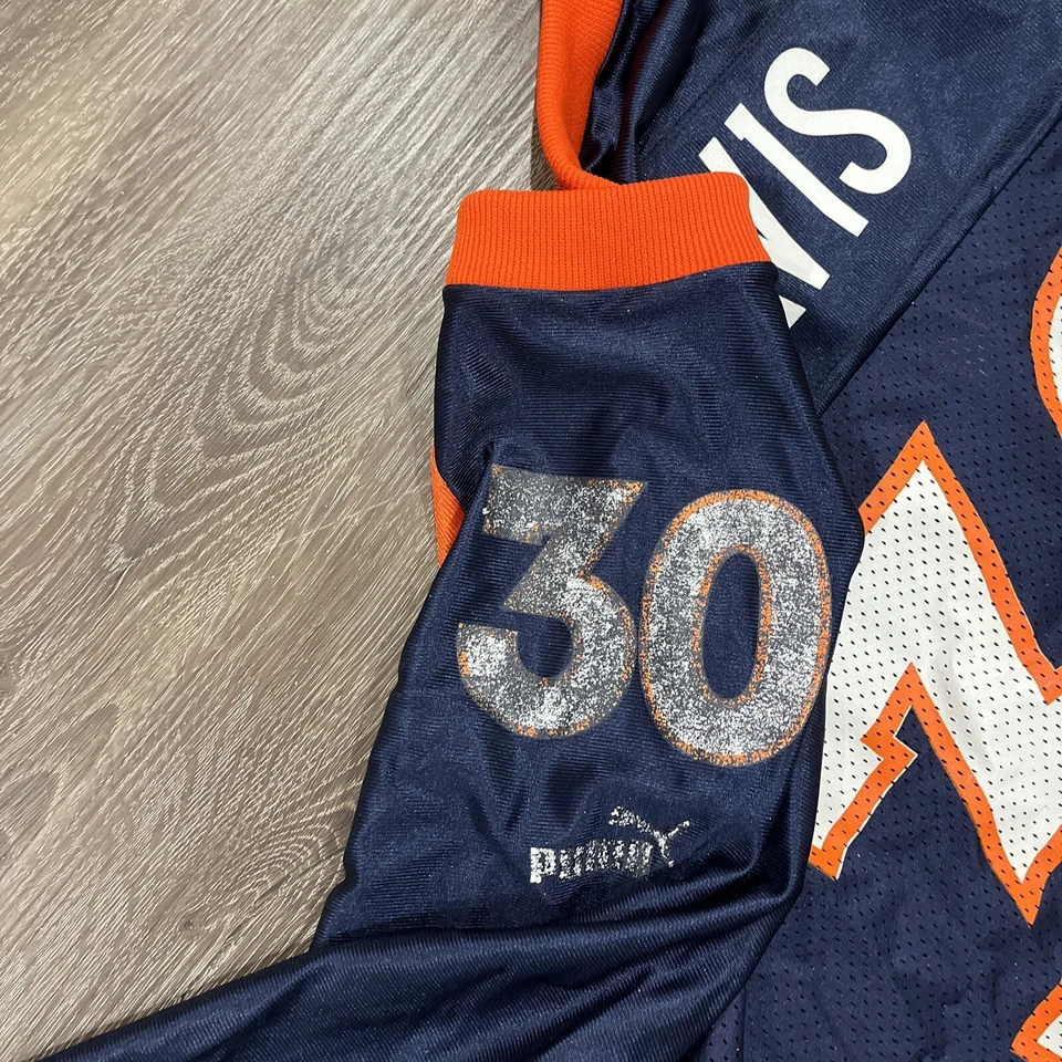 Camiseta Denver Broncos Terrell Davis Masculina Tamanho XL Azul Vintage - Imagem 3 de 4