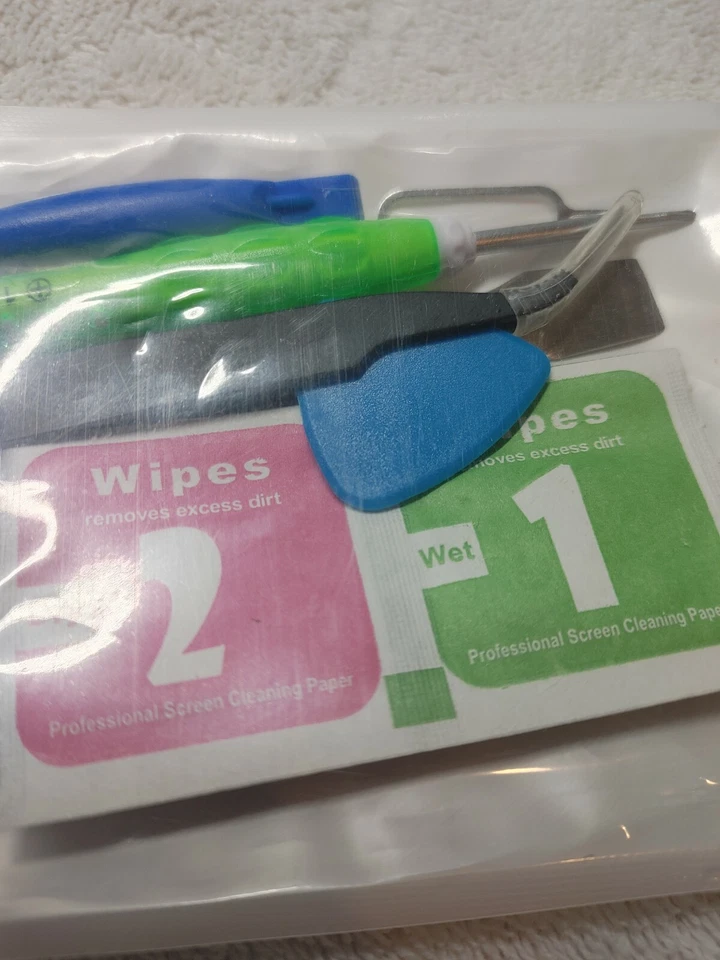 Kit de herramientas de reparación de pantalla de teléfono celular móvil juego de destornilladores toallitas para teléfono inteligente Foto 2 de 4