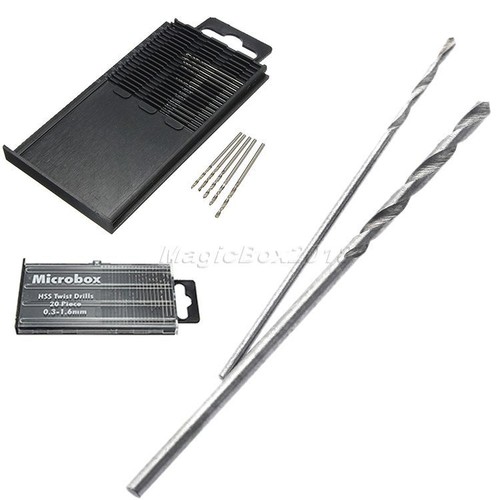 20pcs/ set Micro HSS Twist Drills Bits Set 0.3mm-1.6mm Tiny Model Craft w/ Case - Picture 8 of 11