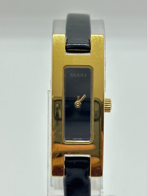 Exc+5] Gucci 3900L Gold Black Qz Women's Watch Vintage Used