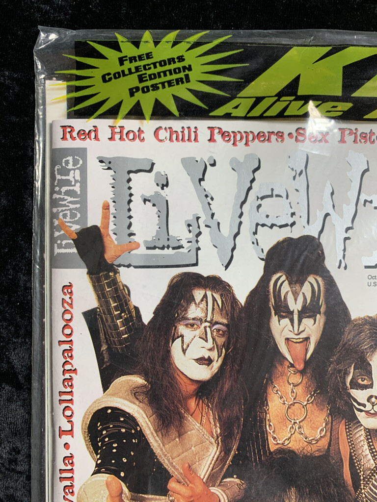 LIVE WIRE MAGAZINE OCT. 1996 KISS New in sealed pack with POSTER
