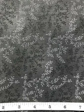 Tiny Vines Mottled Quilt Fabric - Charcoal Black - Half Yard