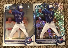 2022 Bowman Samad Taylor Speckle Refractor /299 Toronto Blue Jays 1st + Base