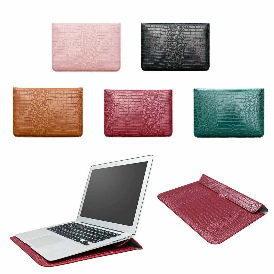 Funda magnética de cuero PU para MacBook 11 12 13 15 pulgadas cubierta para computadora portátil Foto 2 de 4