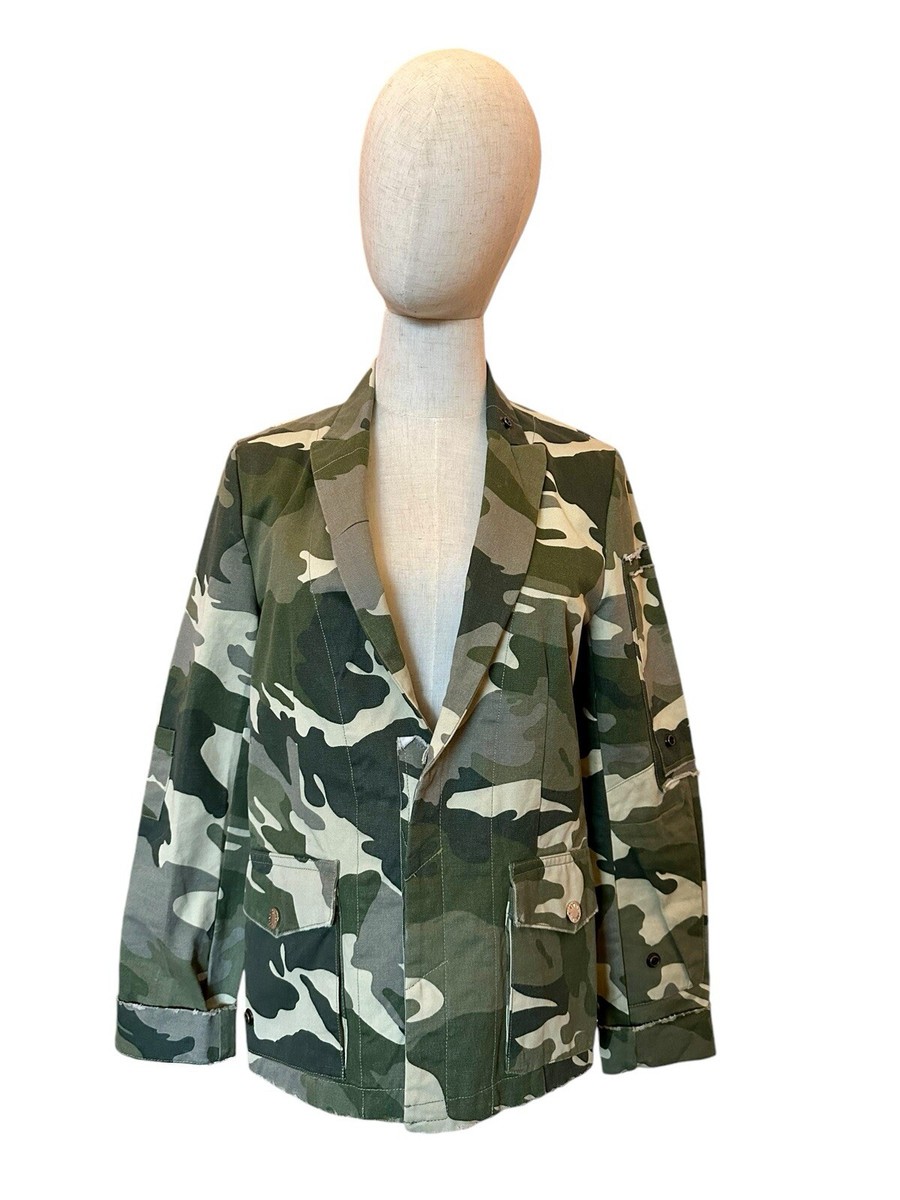 Zadig Voltaire Women’s Virginia Camo Blazer Jacket Small Green Camouflage  NEW - Main Image