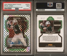 2022 Prizm Draft Picks Druw Jones Prospect RC Auto Power Plaid #/17 PSA 9 🔥📈