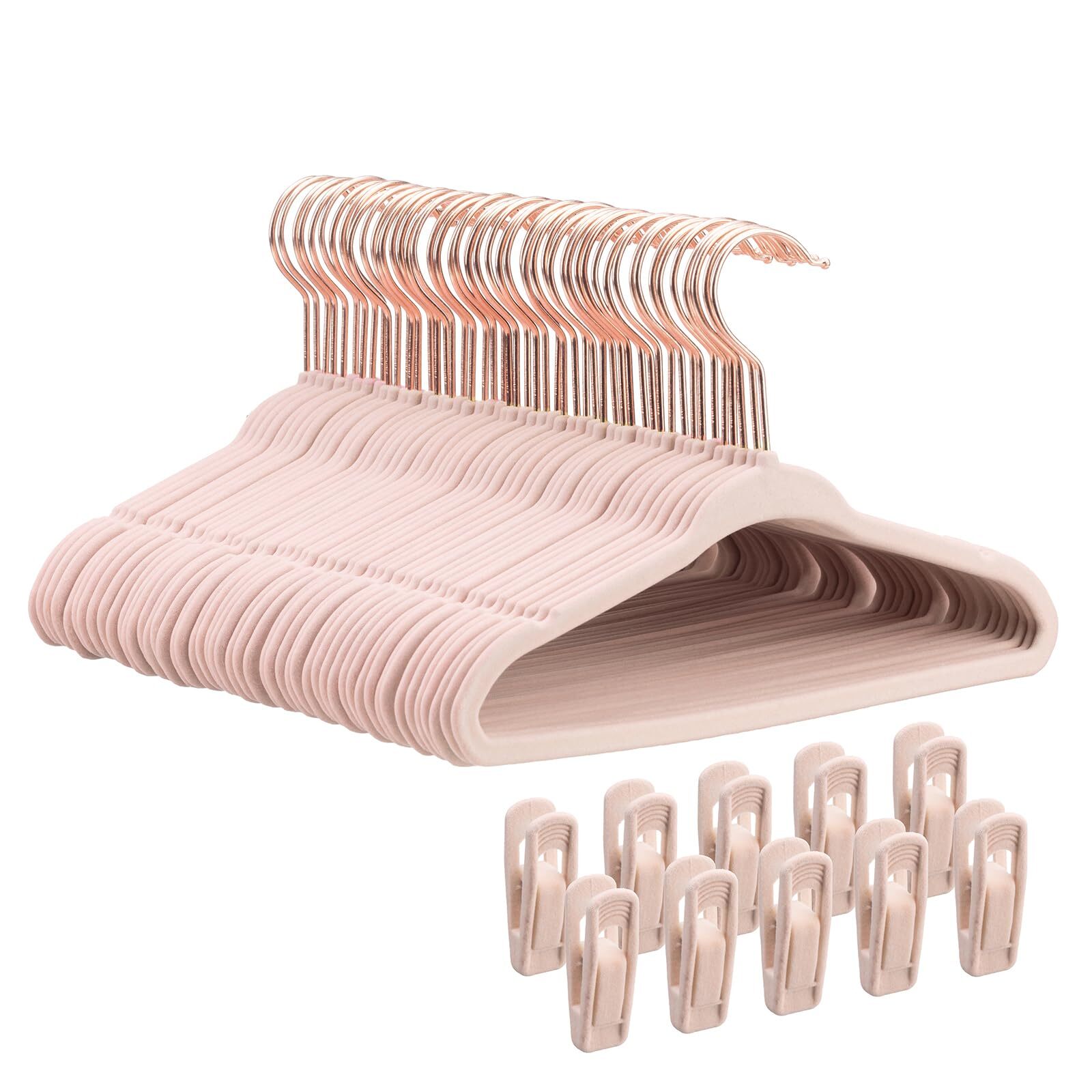 50 Pack Baby Velvet Hangers - 11 Inch Premium Non-Slip Kids Felt Clothes Hangers-image