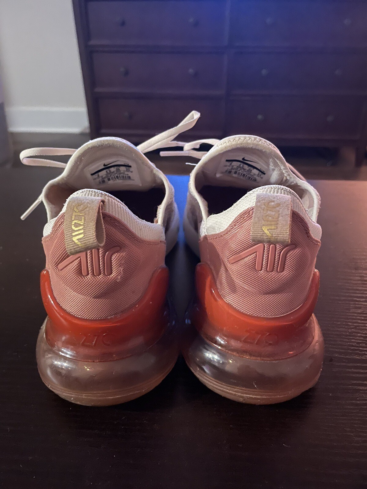 Nike Women’s Air Max 270 Light Cream Terra Blush Size… Gem