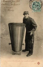 Old postcard AK Military On m'a dit de combatre la grele (361994)