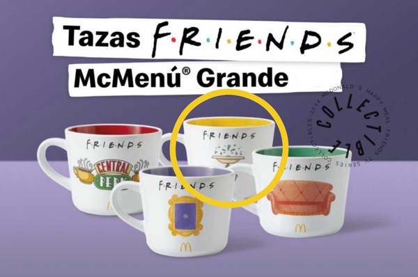 2024 McDonald’s FRIENDS TV Series Cup McMeal after Happy Meal - Yellow Fountain
