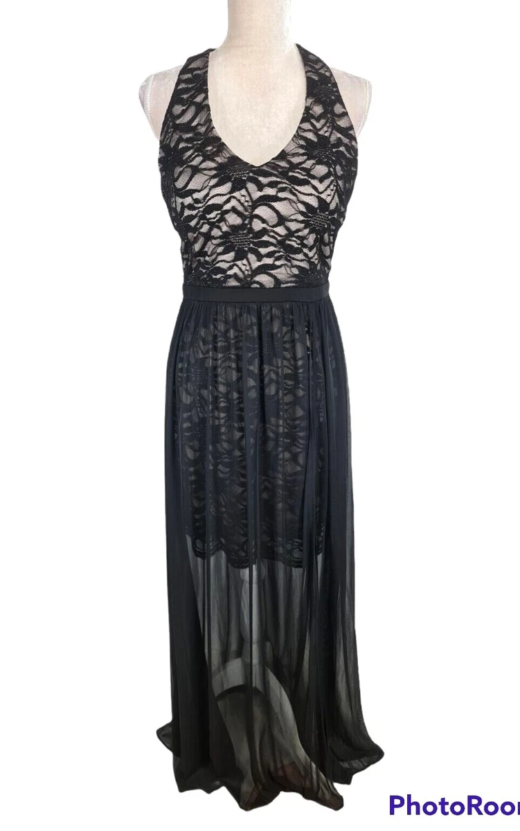 slim fit dress slacks ZAPAKASA Women Simple Halter Long Satin Formal Dress with Slit Keyhole Long Black  Tie Dress