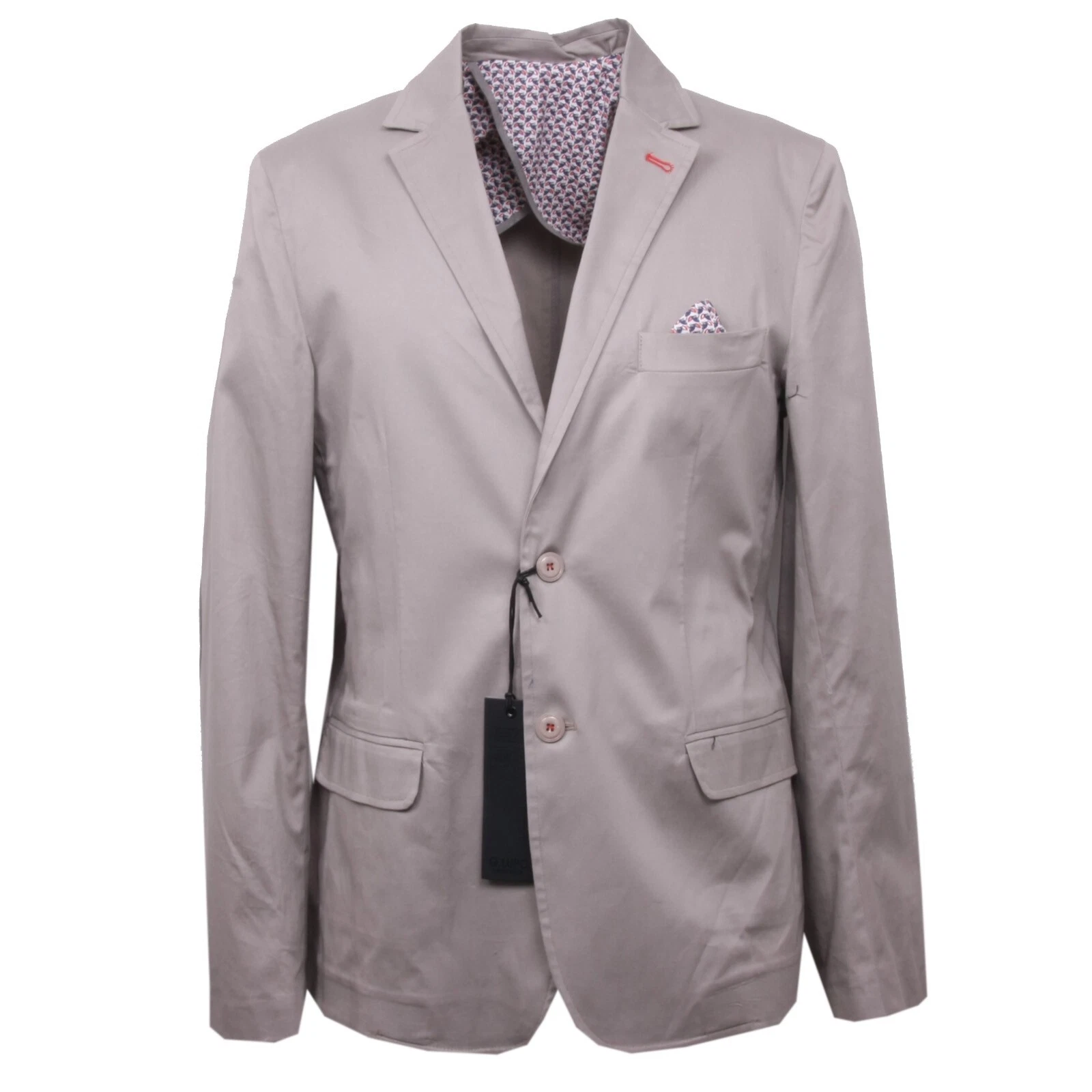 B4238 giacca uomo GIANNI LUPO DENIM VINTAGE tortora cotone jacket men