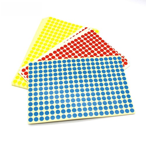 Adheso Ø 8mm Coloured Dot Stickers Round Sticky Dots Adhesive Circles Labels - Picture 4 of 5