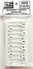 O Scale Tichy Train Group 2095 Milepost Signs 1 to 60 (60) pcs