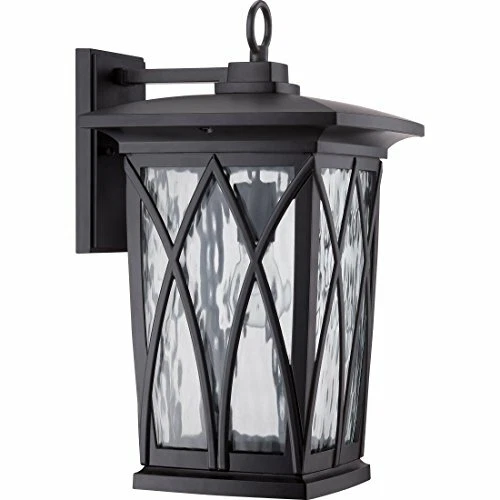 Quoizel GVR8410K 1-Light Grover Outdoor Lantern in Mystic Black - Picture 2 of 7