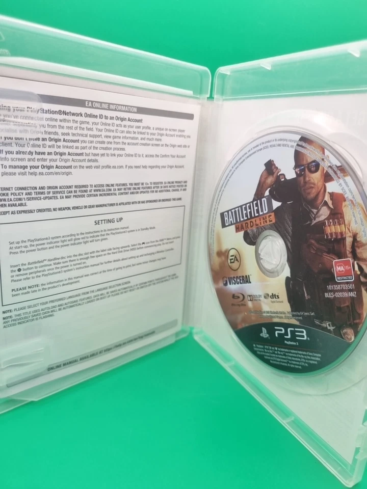Battlefield Hardline (PlayStation 3) Complete W Manual - Very Good Condition - Image 2 of 3