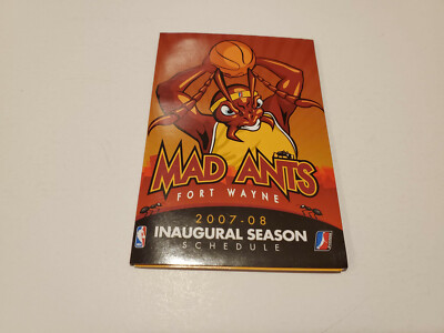 RS20 Fort Wayne Mad Ants 2007/08 NBA-D League Basketball Pocket Schedule - Excel