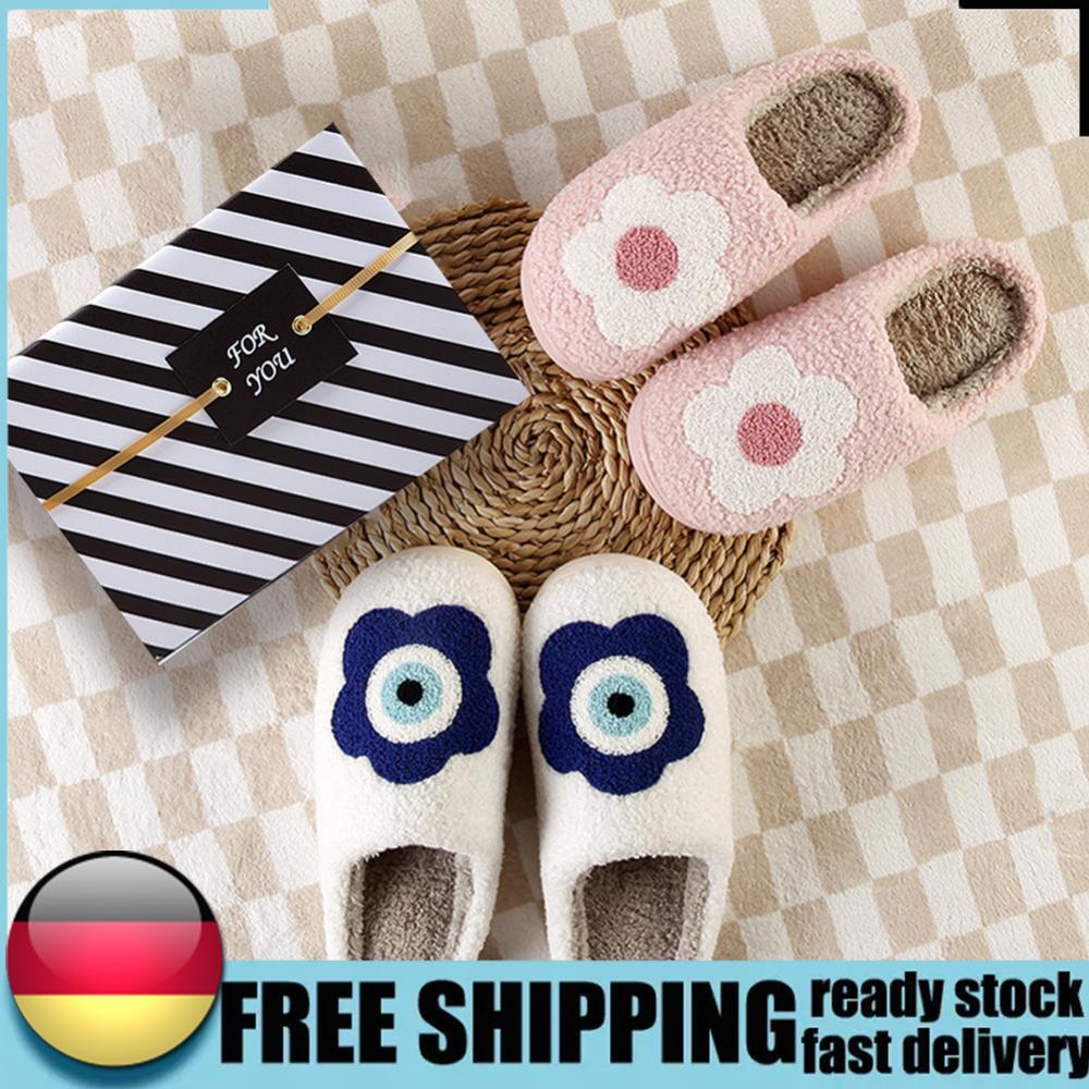 APL Pantofole con fiori in peluche punta chiusa ciabatte slip on scarpe da casa per autunno inverno