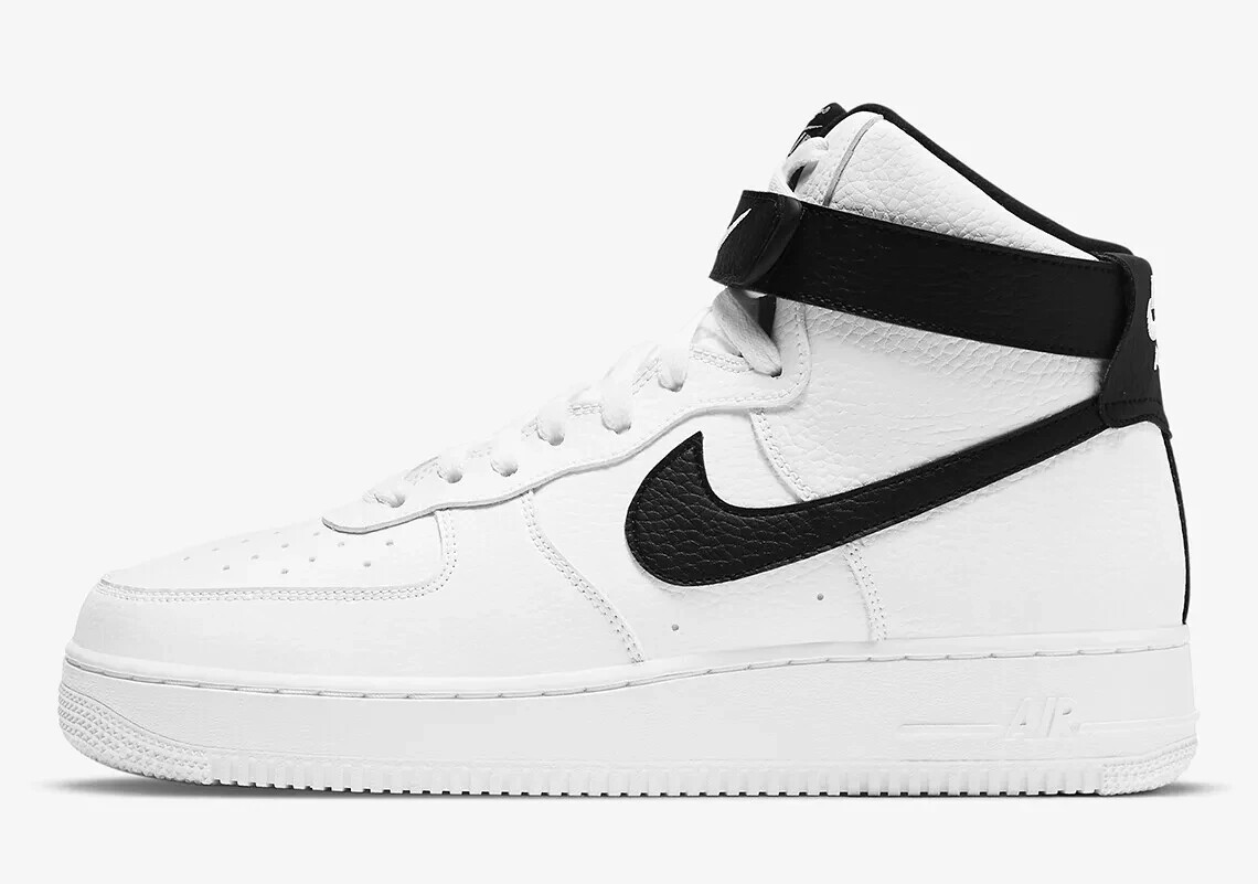 Кроссовки Nike Air Force 1 One High 07 из белой кожи с черной галькой CT2303-100 Мужские 9,5