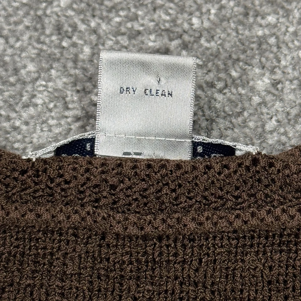 Suéter Brooks Brothers Mujer Pequeño Marrón Pullover Seda Suave Trabajo Ligero Foto 3 de 4