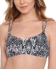 New SALT  COVE Juniors' Simple Scale Strappy Bralette Bikini Top Size Small