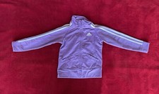 Adidas Girl's Long Sleeve Full Zip High Neck/Collared Purple Track Jacket Sz: 4