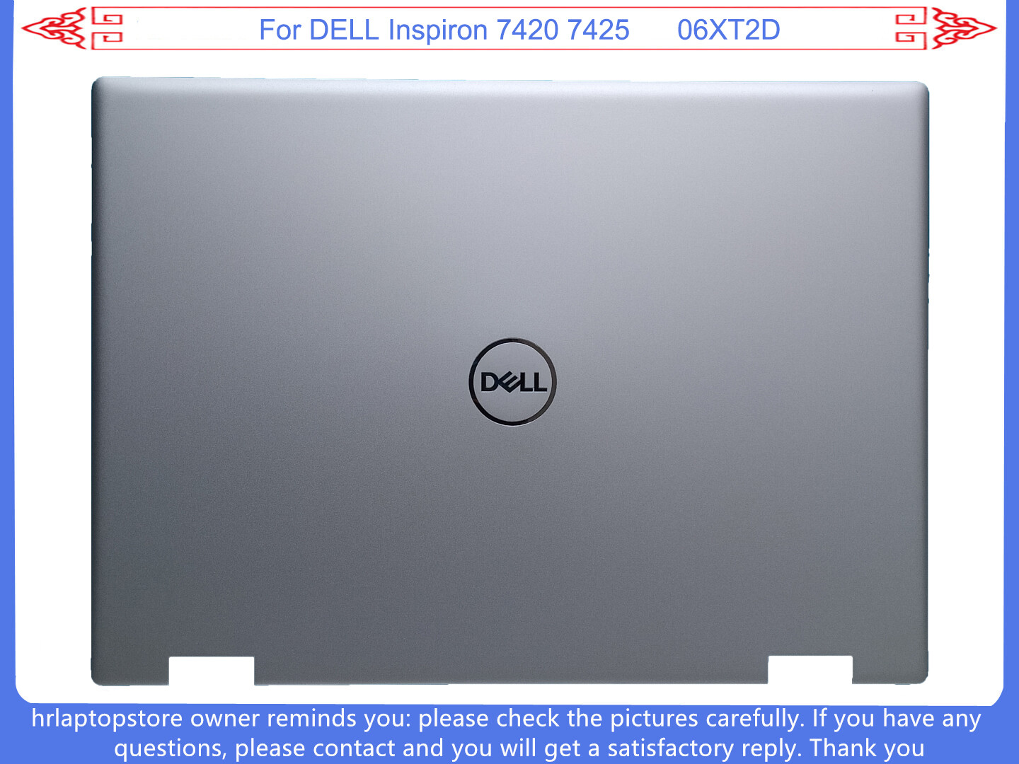 New For Dell Inspiron 7420 7425 Laptop Rear Top Lid LCD Back Cover A ...