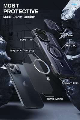 SUPCASE Precise Cutouts Case w/ Multi-function Camera Cover For iPhone 15 ProMax