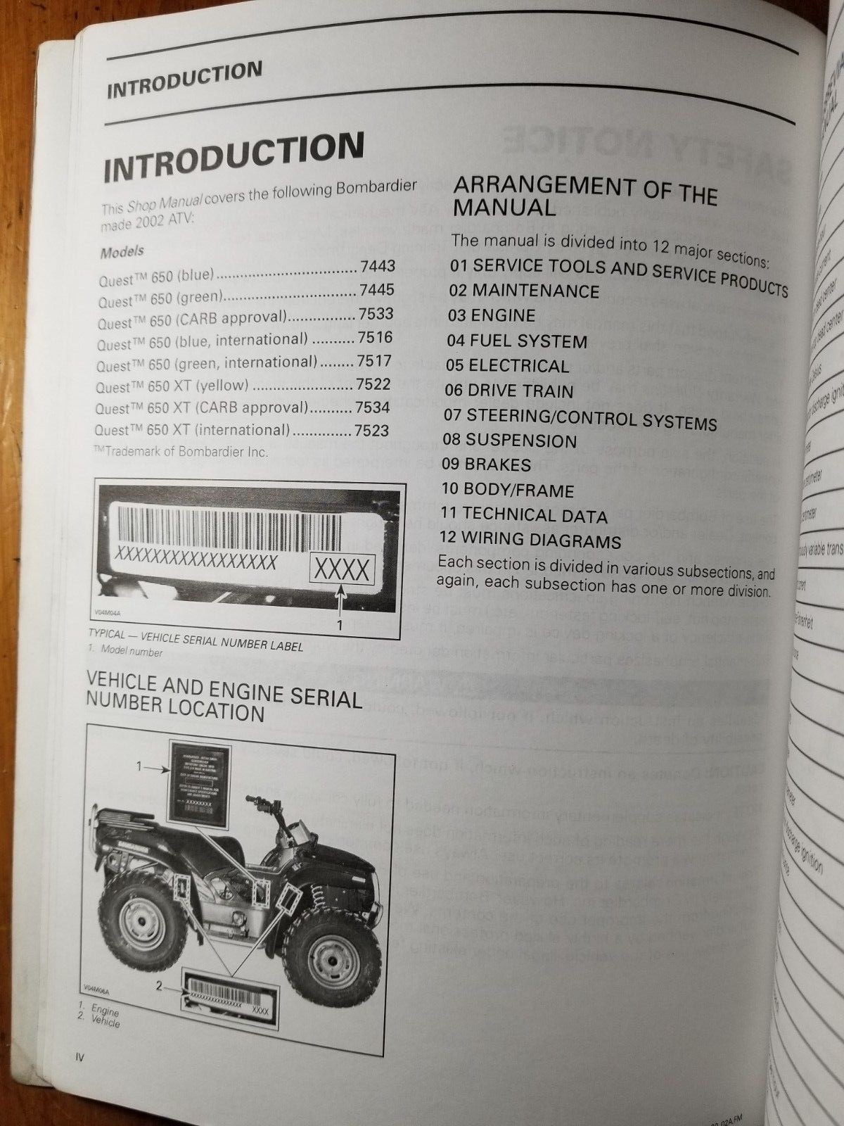bombardier xt 650 wiring diagram wiring schematic diagramoem bombardier shop  manual 2002 quest 650 xt 704100017