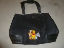 DISNEY POOH FRIENDS PURSE BAG BLACK TOTE HANDBAG SHOULDER DISNEYLAND EEYORE >