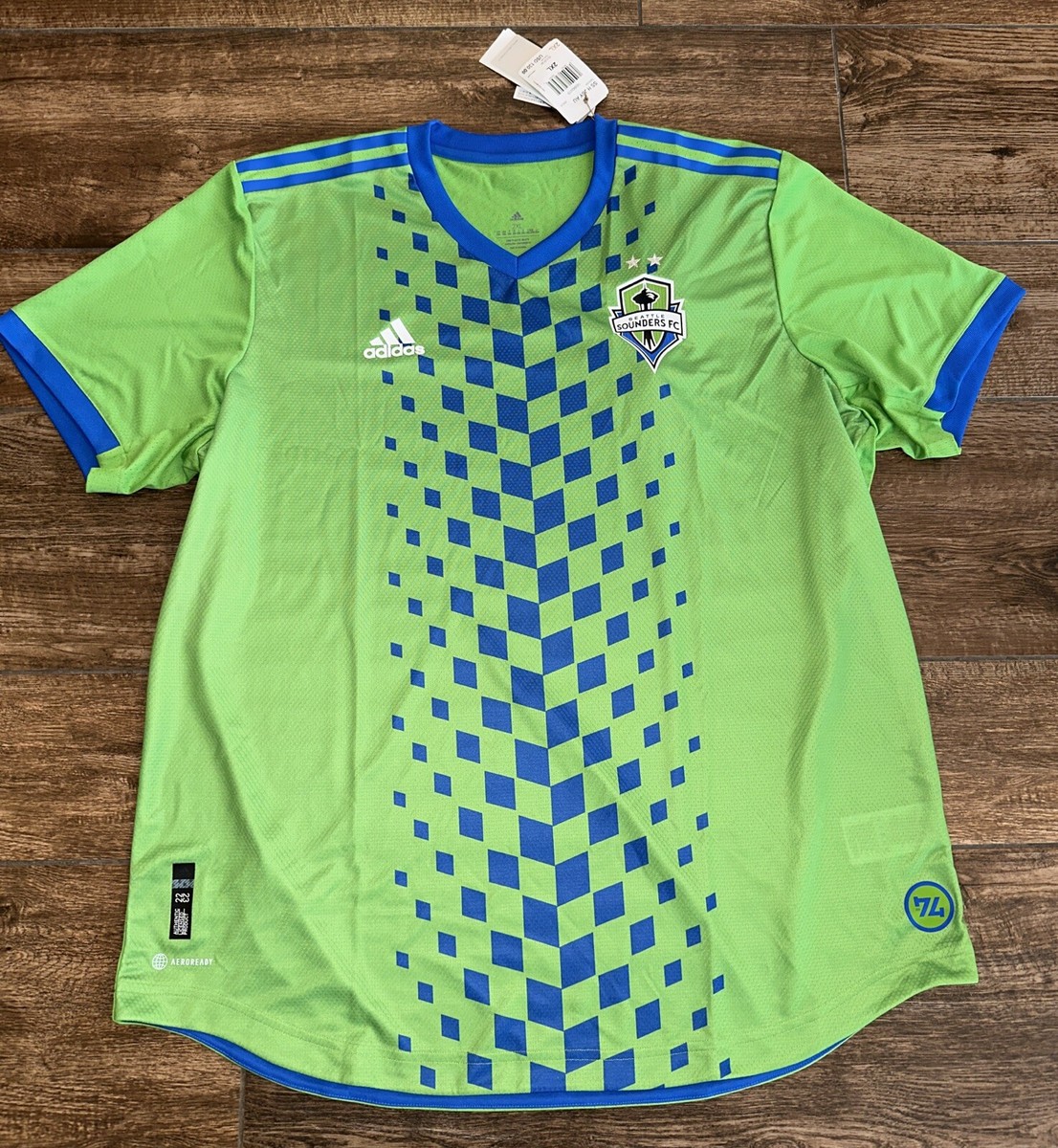 NEW Seattle Sounders FC Adidas Aeroready Authentic Home Jersey