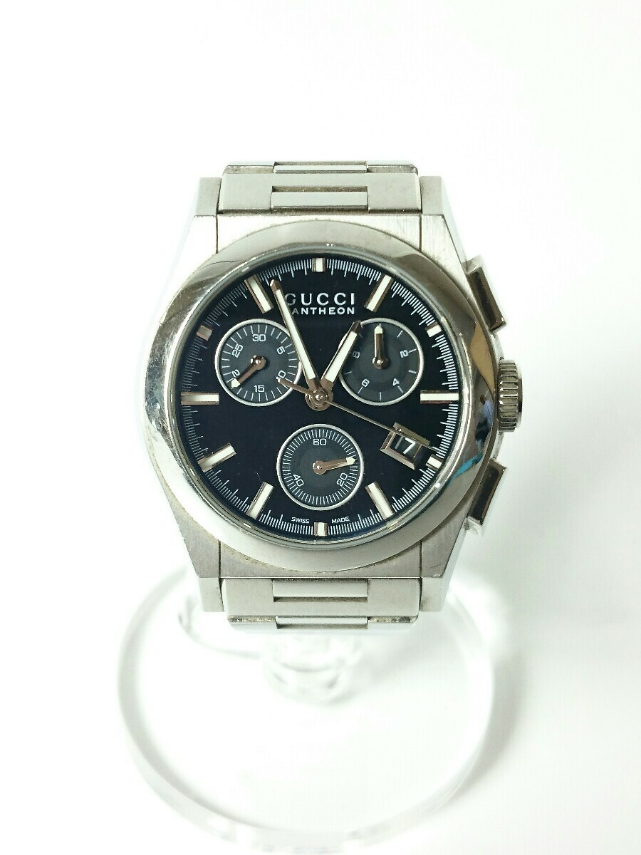 Gucci Watch Pantheon 115.4 Silver Champagne Women's Men's Stainless Steel