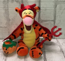 Disney Store Winnie The Pooh Devil Tigger Halloween Beanie 9" Plush 2000 Y2K