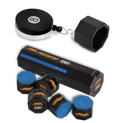 OKKO Retractable Octagon Billiard Chalker w/Belt Clip + 1 tube of Predator Chalk