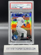 2016 Gavin Lux Bowman Chrome Draft Refractor RC #BDC67 PSA 10 Gem Mint